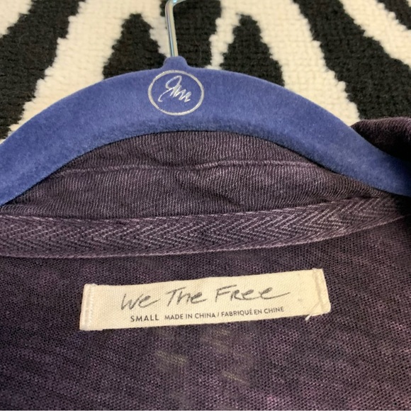 Free People We The Free The Posh Tee Intergalactic Linen Top Size Small - Picture 6 of 8